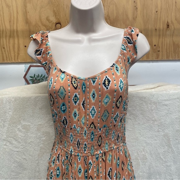 ROCK & ROLL DENIM WOMEN'S SOUTHWESTERN TIERED SLEEVELESS MAXI DRESS medium - Picture 10 of 12